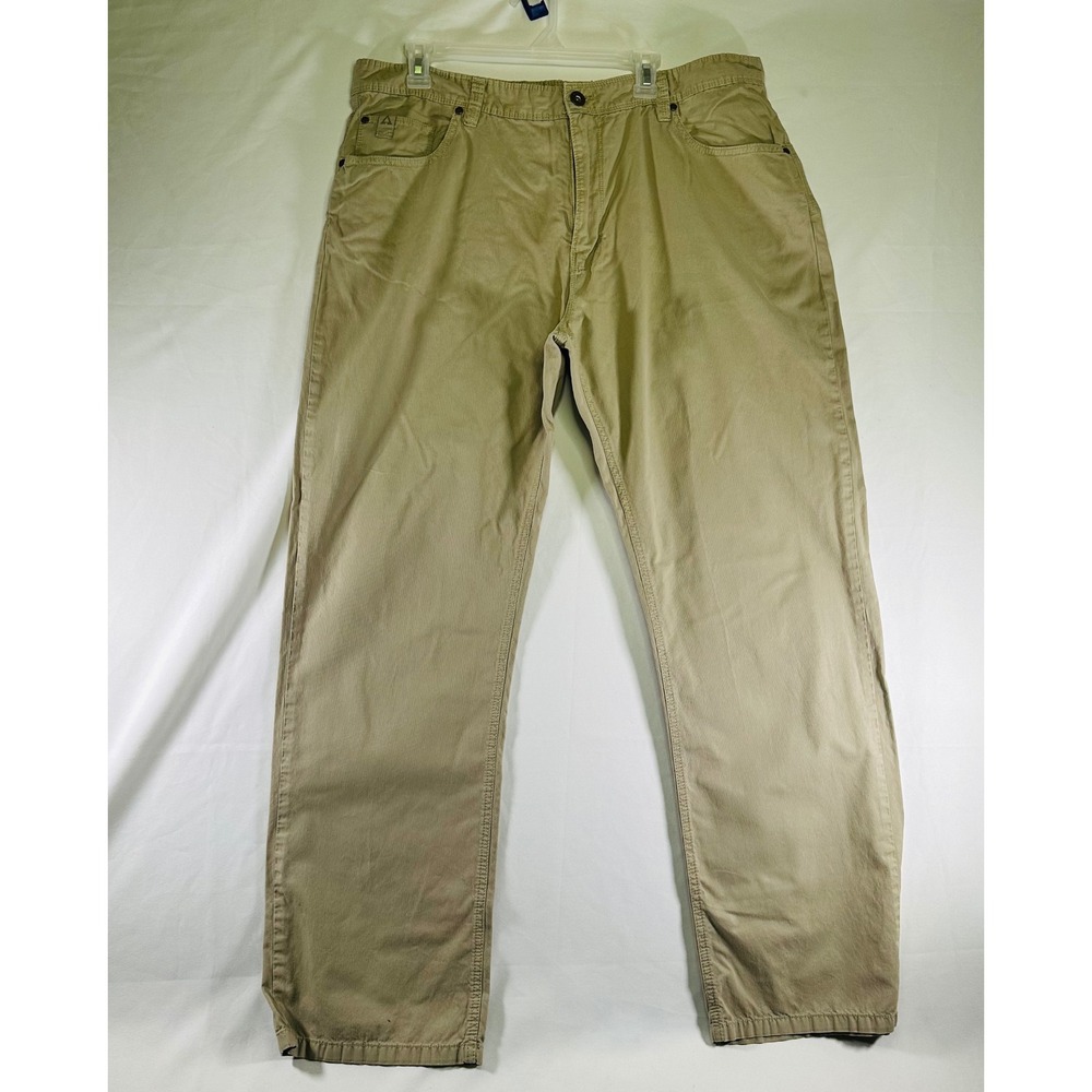 Ascend Khaki Tan Straight Leg Lightweight Corduroy‎ Five Pocket Pants 40 x 32